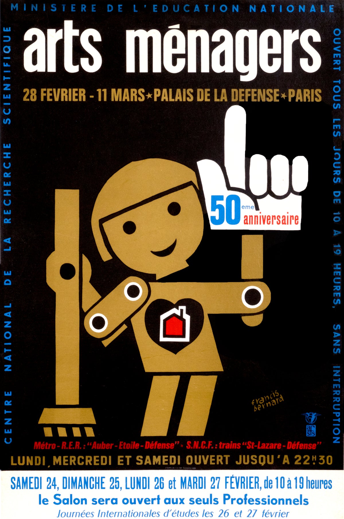 Arts Menagers, 50th Anniversary - Authentic Vintage Poster