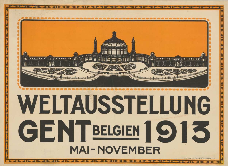 World Exhibition- Gent, Belgium - Authentic Vintage Poster