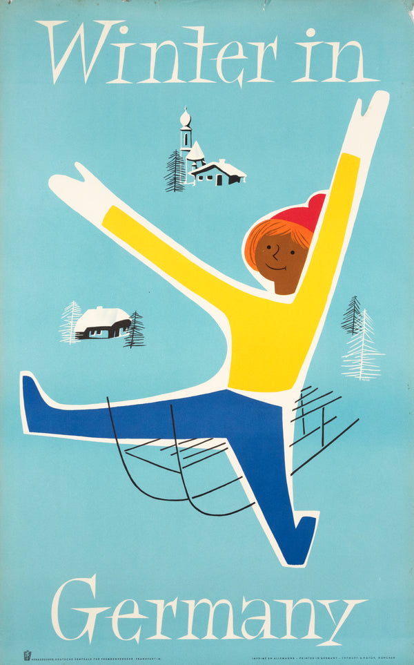 Winter in Germany - Authentic Vintage Poster