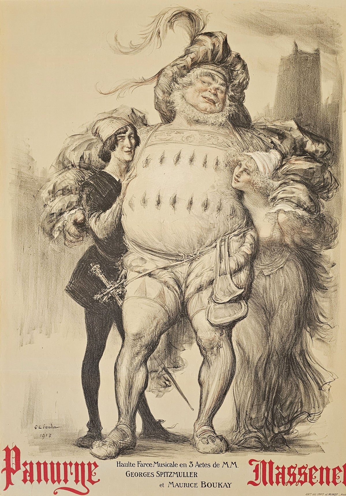 The Glutton, Operetta - Authentic Vintage Poster