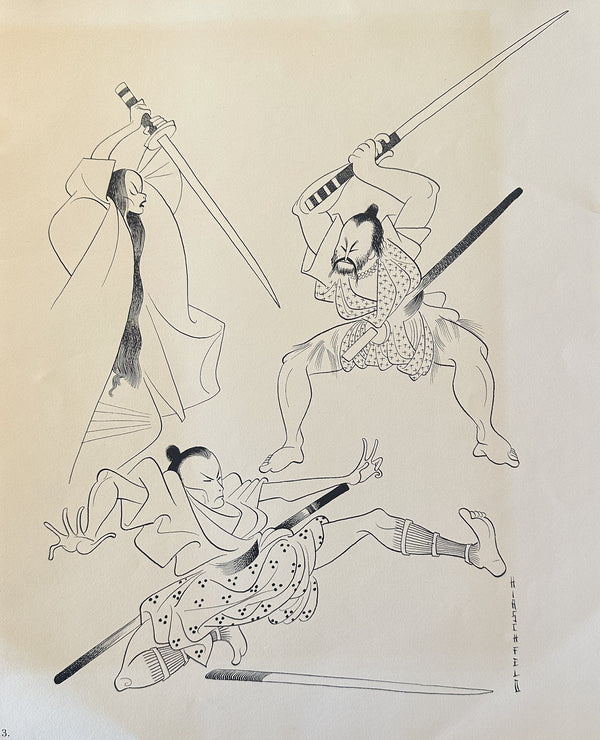 Rashomon by Hirschfeld - Authentic Vintage Illustration
