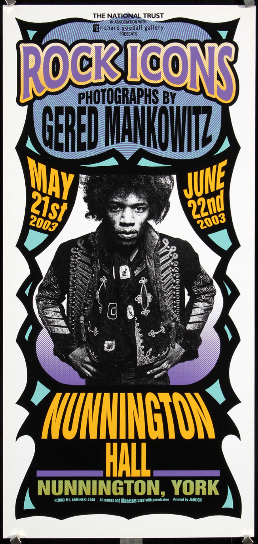 Jimi Hendrix, Rock Icons by Arminski - Authentic Vintage Poster