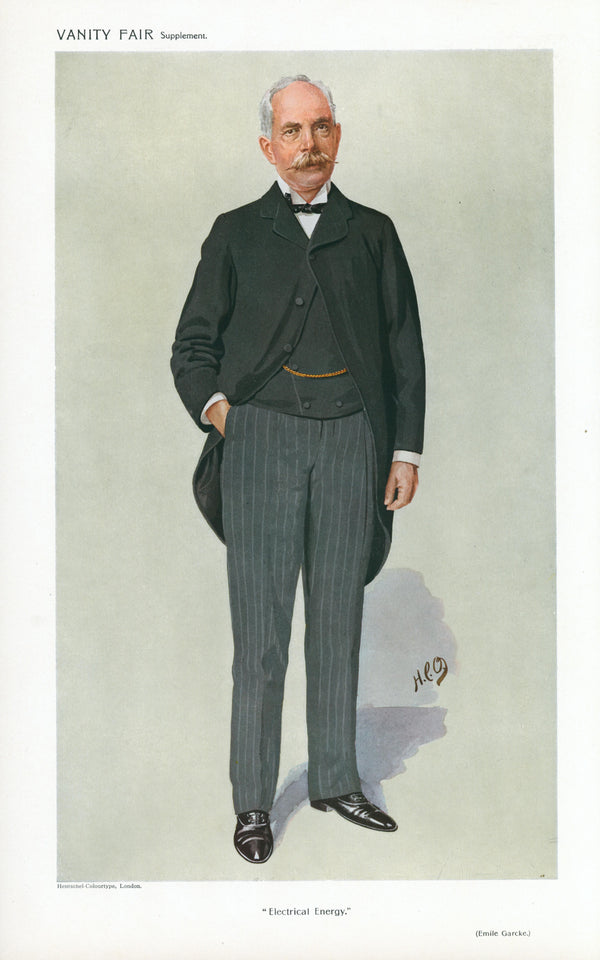 Electrical Energy, Men of the Day- Vanity Fair  - Original Vintage Illustration