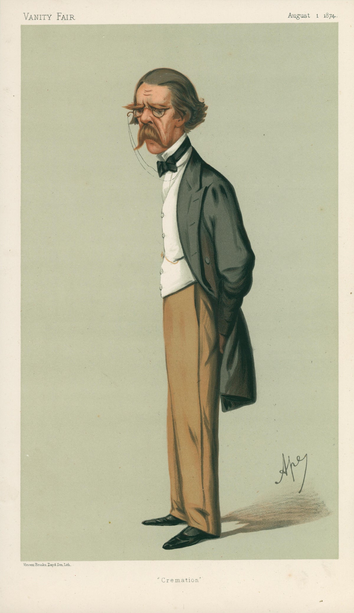 Cremation, Men of the Day- Vanity Fair  - Original Vintage Illustration