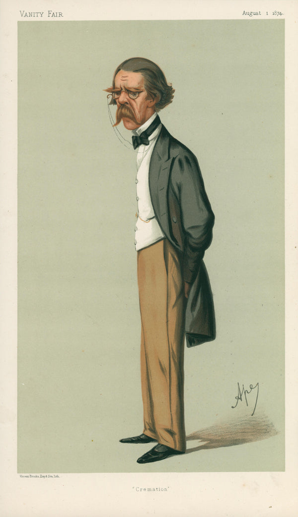 Cremation, Men of the Day- Vanity Fair  - Original Vintage Illustration