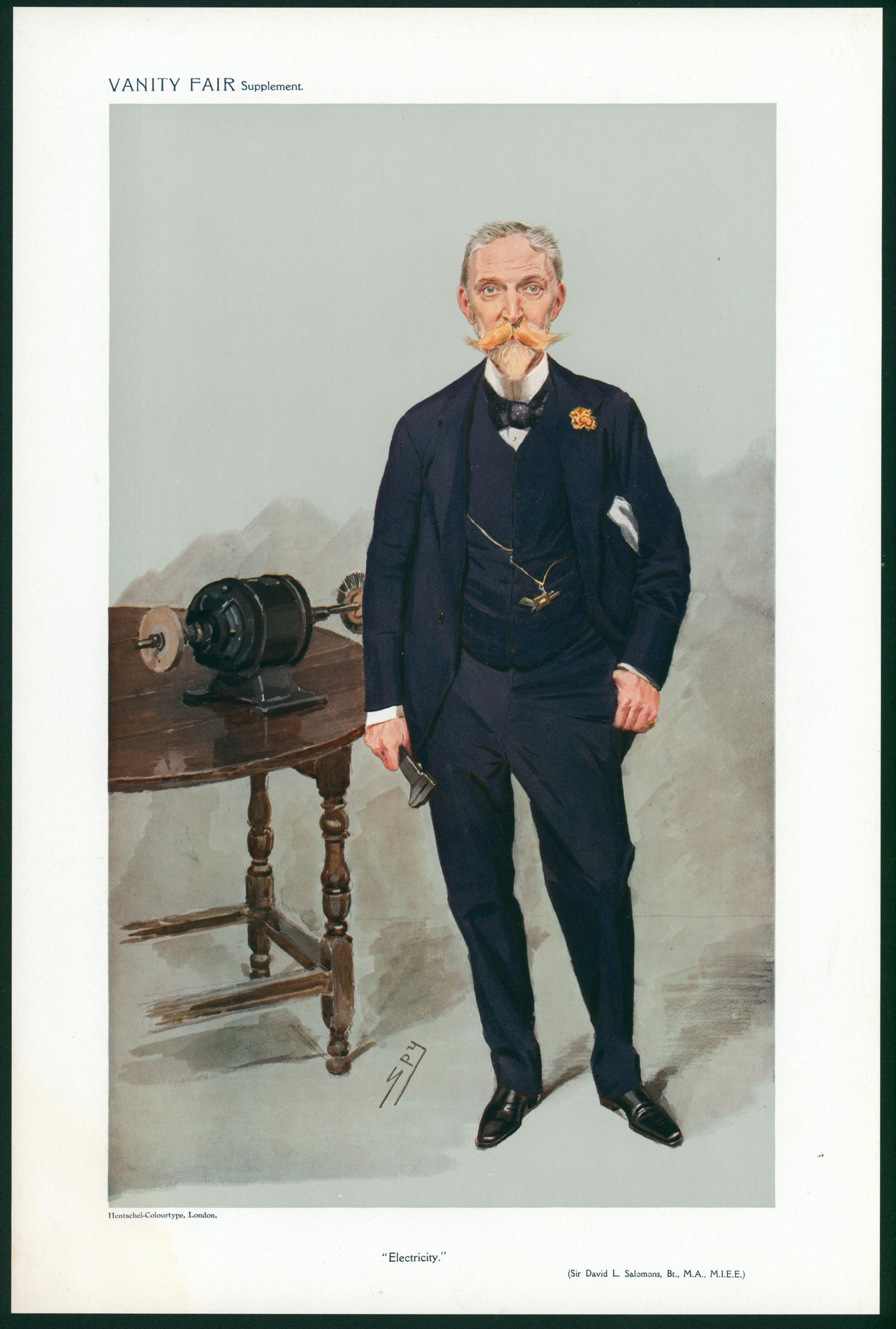 Electricity, Men of the Day- Vanity Fair  - Original Vintage Illustration