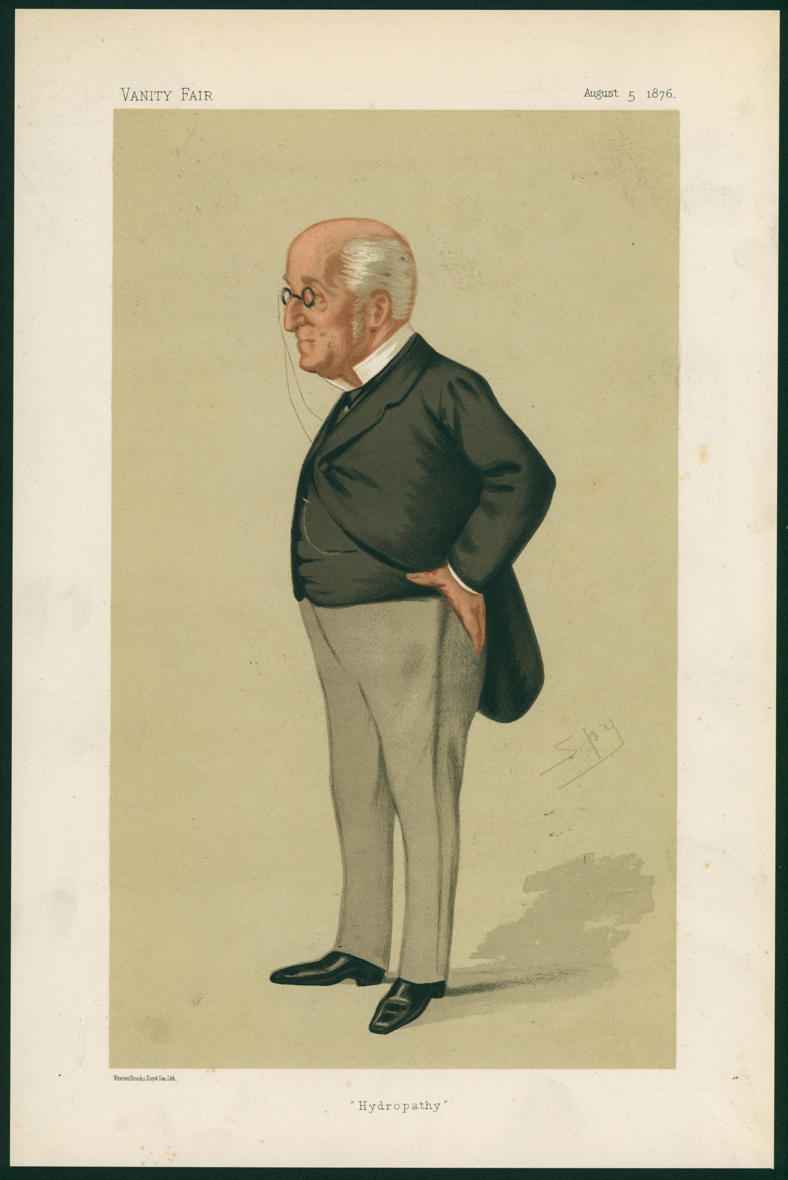 Hydropathy, Men of the Day- Vanity Fair  - Original Vintage Illustration