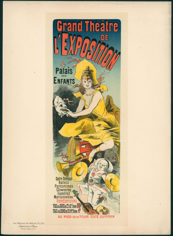 Grand Théâtre de L'Exposition - Palais des Enfants - Authentic Vintage Illustration