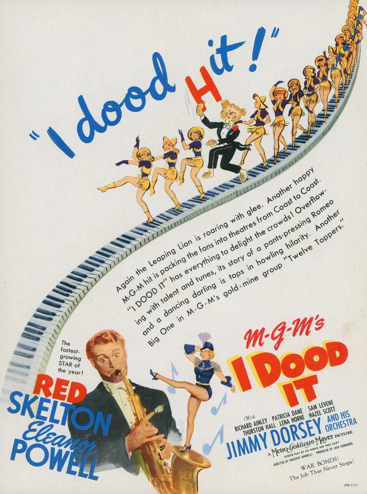 I Dood It, Red Skeleton- Trade Ad - Authentic Vintage Illustration