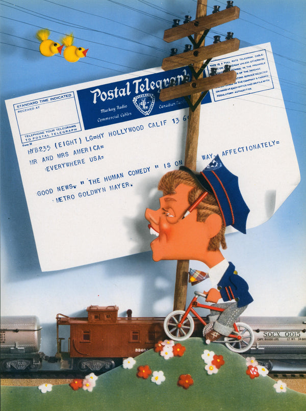 The Human Comedy- Trade Ad - Authentic Vintage Illustration