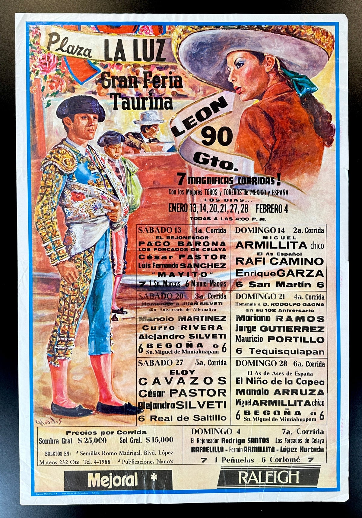 Gran Feria Taurina- Guanajuato, Mexico - Authentic Vintage Poster