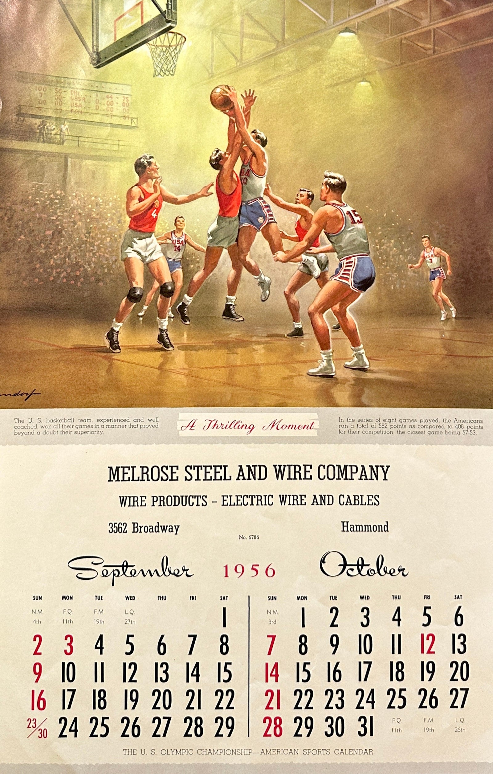 Olympic Sport Calendar - Lot 1b54a3c3-9aba-4c47-ba27-32a0593d2129 - Image 1