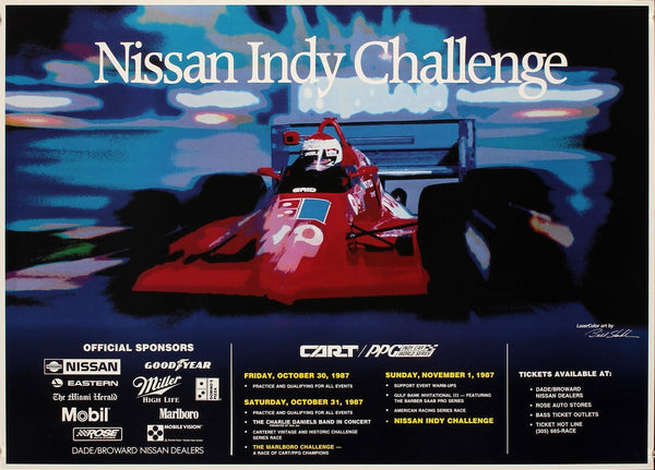 Nissan Indy Challenge, Miami - Authentic Vintage Poster