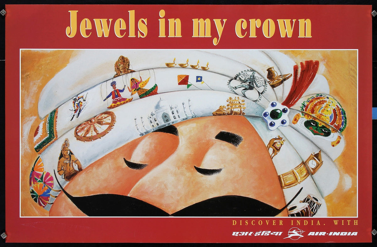 Air India, Jewels in my Crown - Authentic Vintage Poster