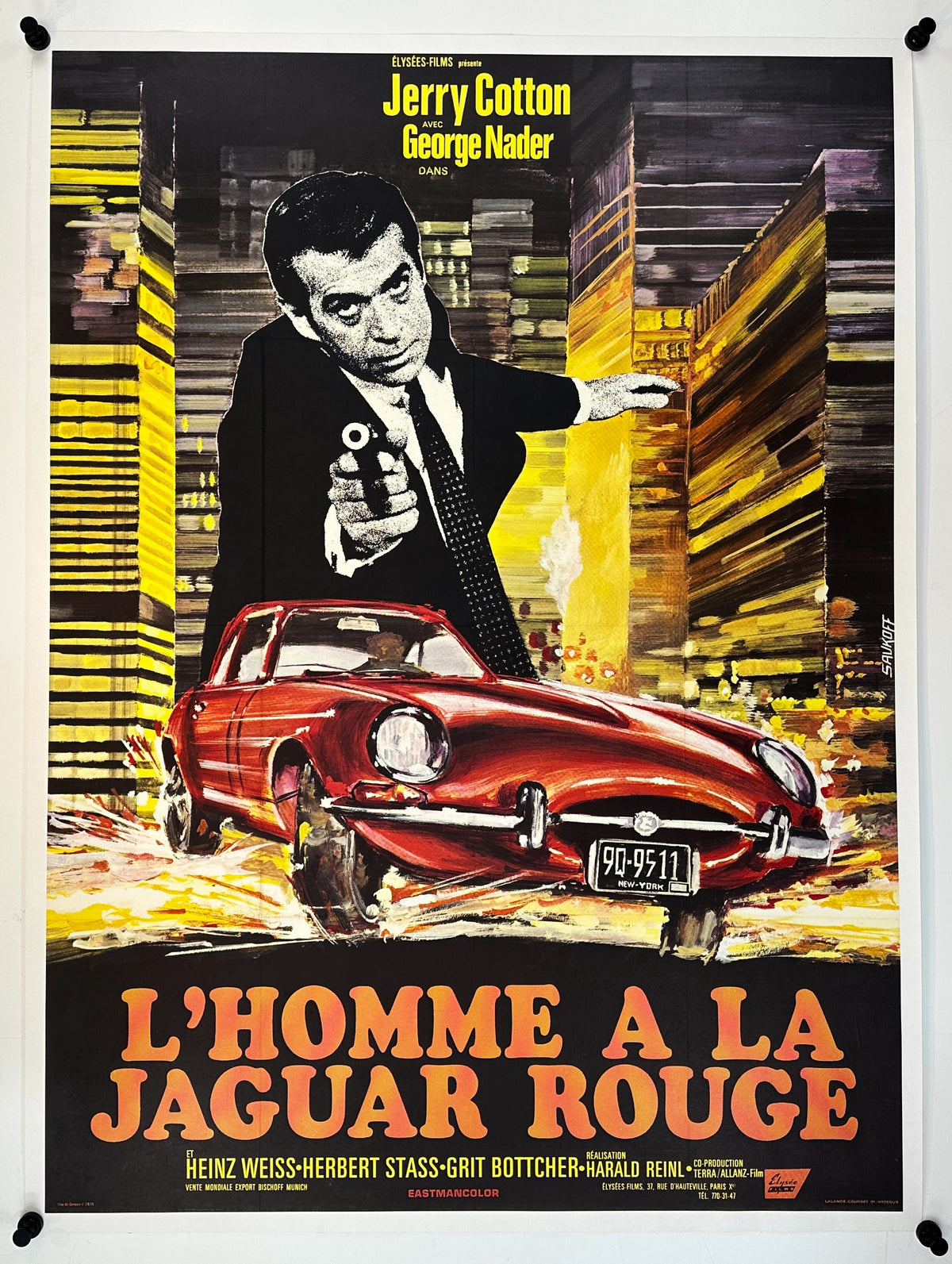 L’Homme à la Jaguar Rouge - Authentic Vintage Poster