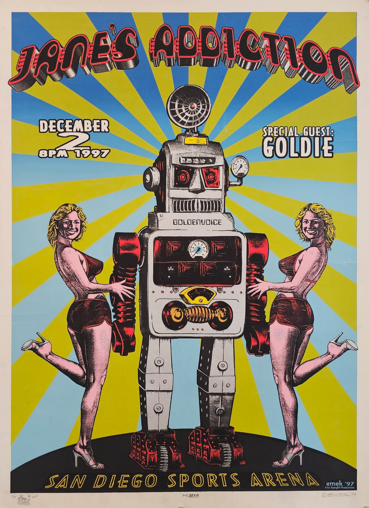 Jane's Addiction in San Diego by Emek - Original Vintage Poster