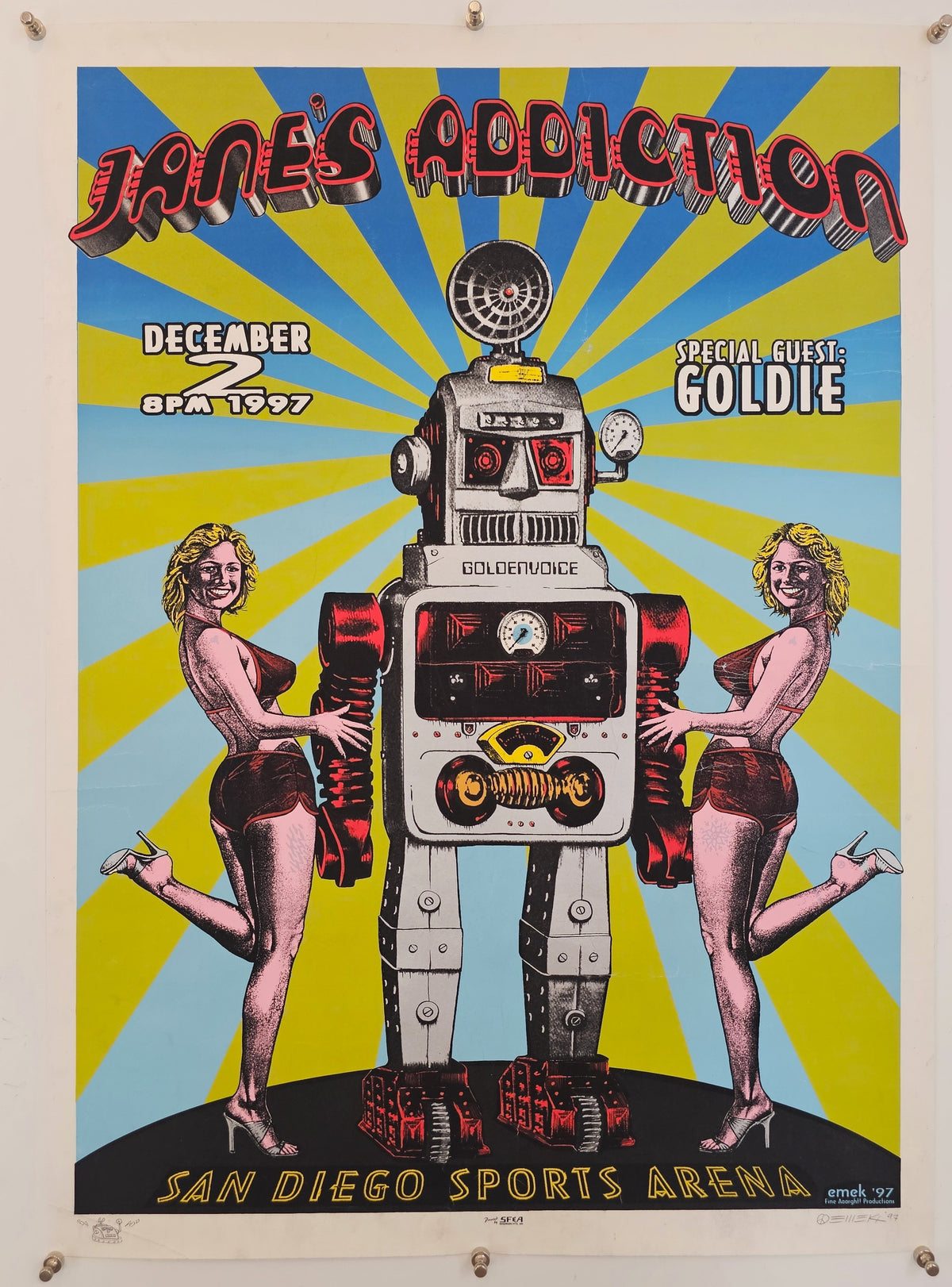Jane's Addiction in San Diego by Emek - Original Vintage Poster