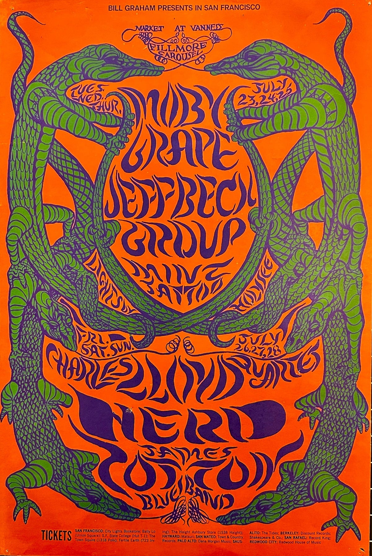 Moby Grape, Jeff Beck by Lee Conklin (BG-130-1) - Original Vintage Poster
