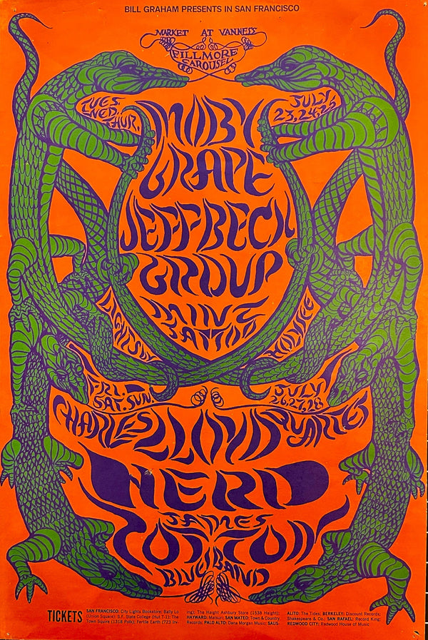 Moby Grape & Jeff Beck,  BG-130  - Original Vintage Poster