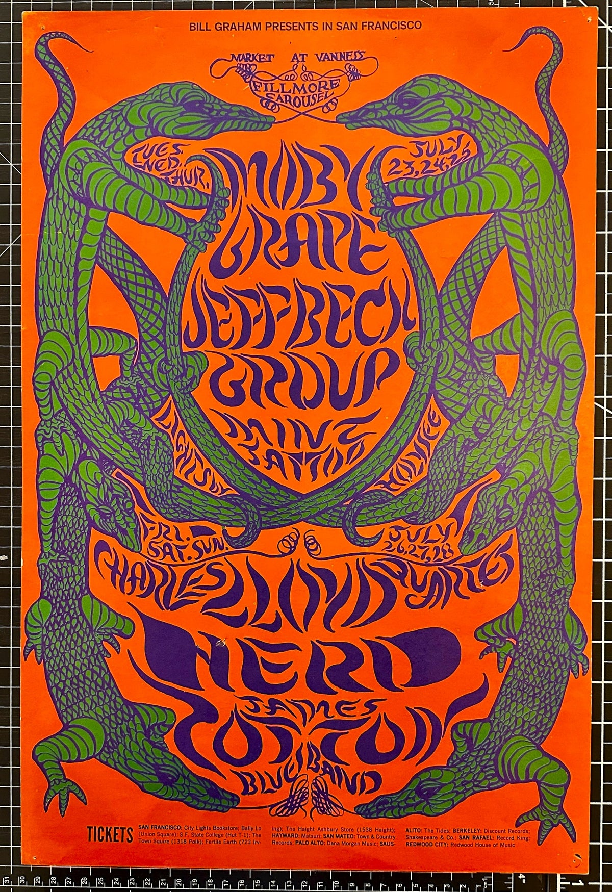 Moby Grape, Jeff Beck by Lee Conklin (BG-130-1) - Original Vintage Poster