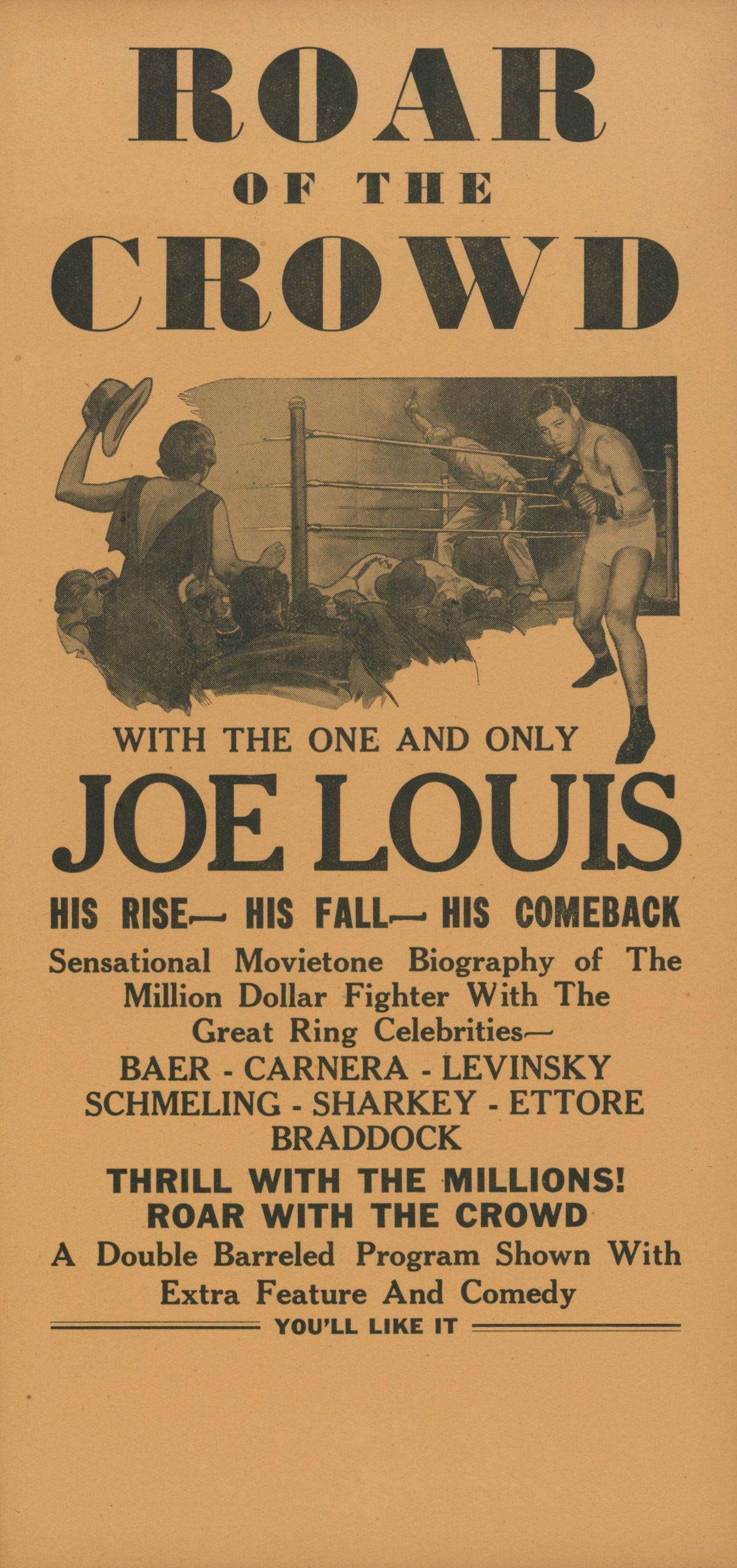 Joe Lewis Broadside - Authentic Vintage Vintage Ad