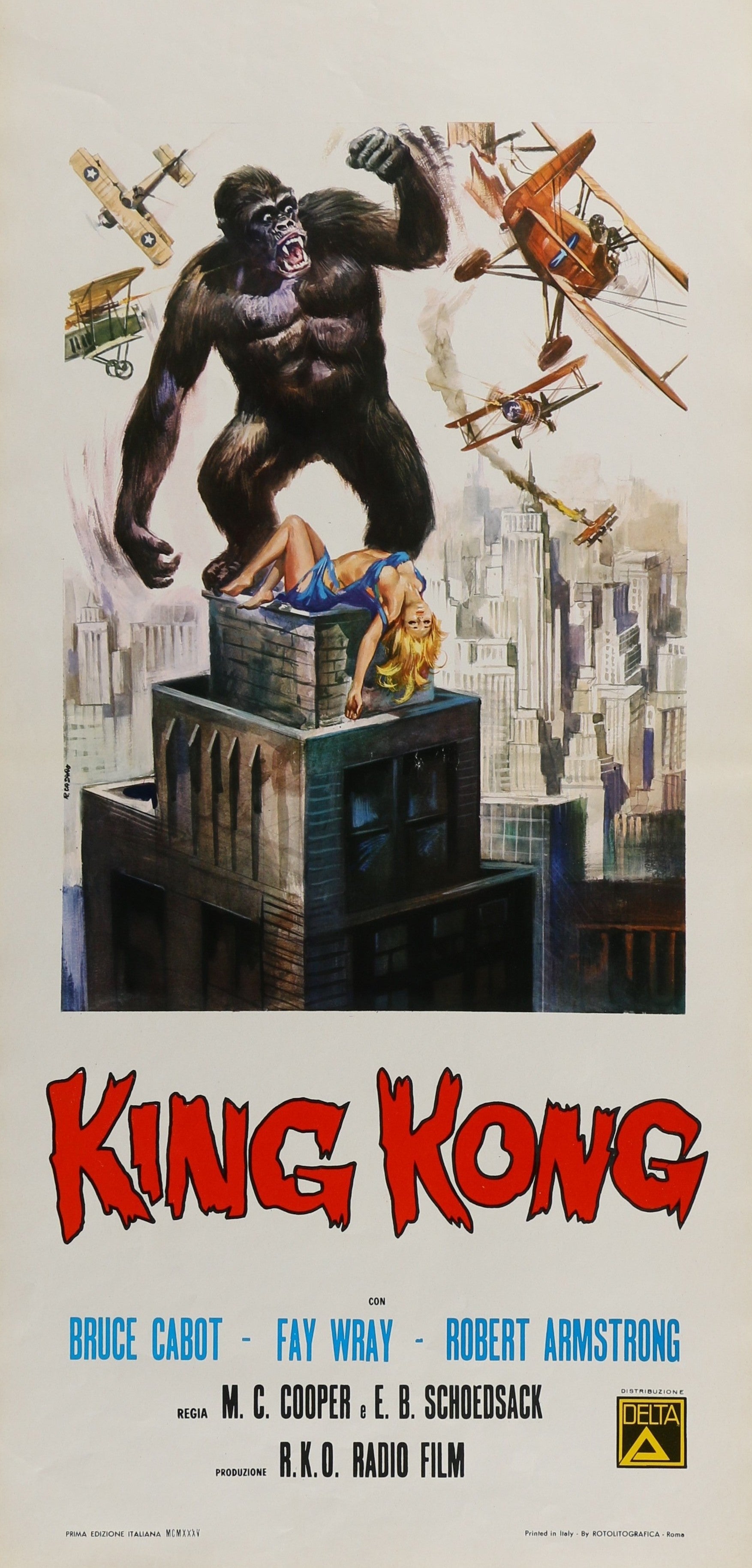 King Kong- Italian Release - Authentic Vintage Poster