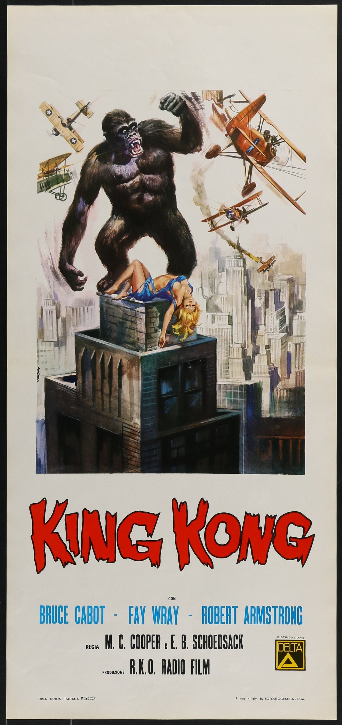 King Kong- Italian Release - Authentic Vintage Poster