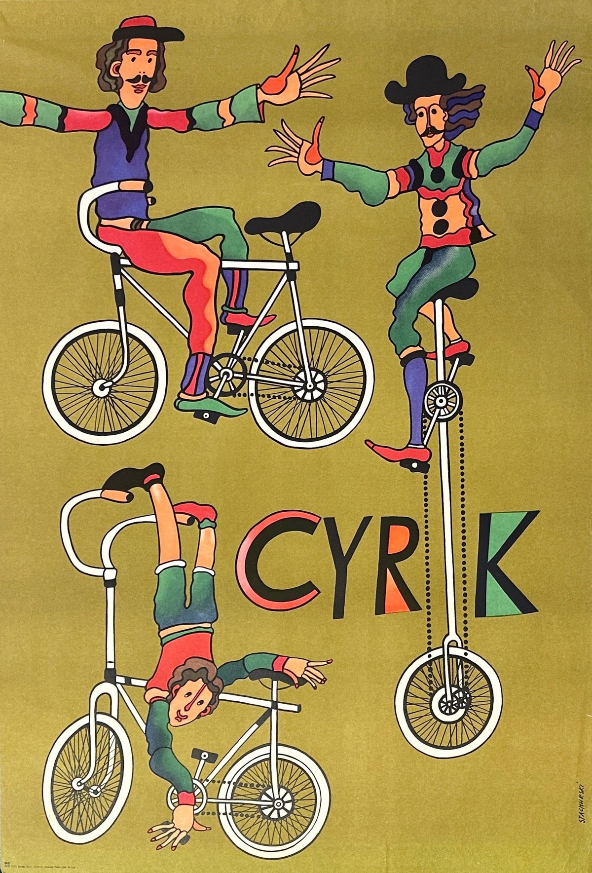 Cyrk Acrobats by Stachurski - Authentic Vintage Poster