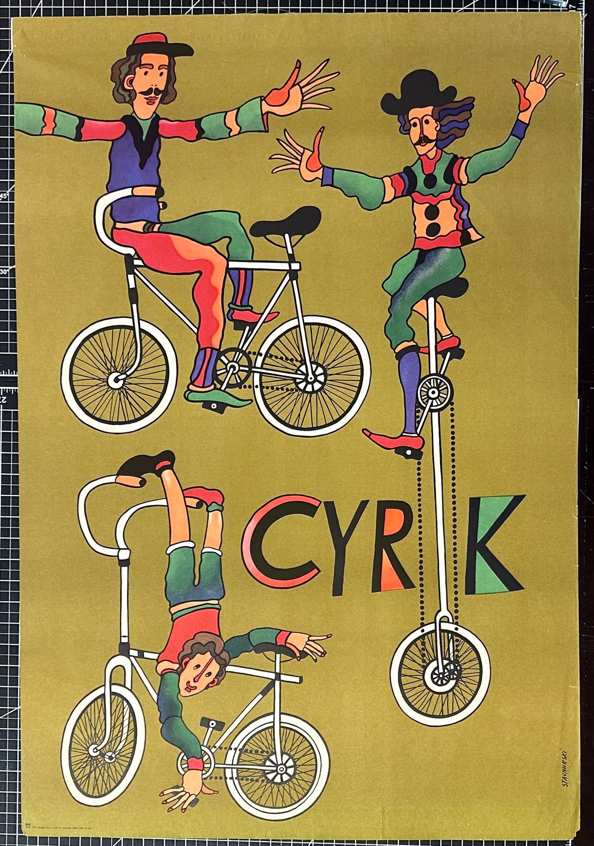 Cyrk Acrobats by Stachurski - Authentic Vintage Poster