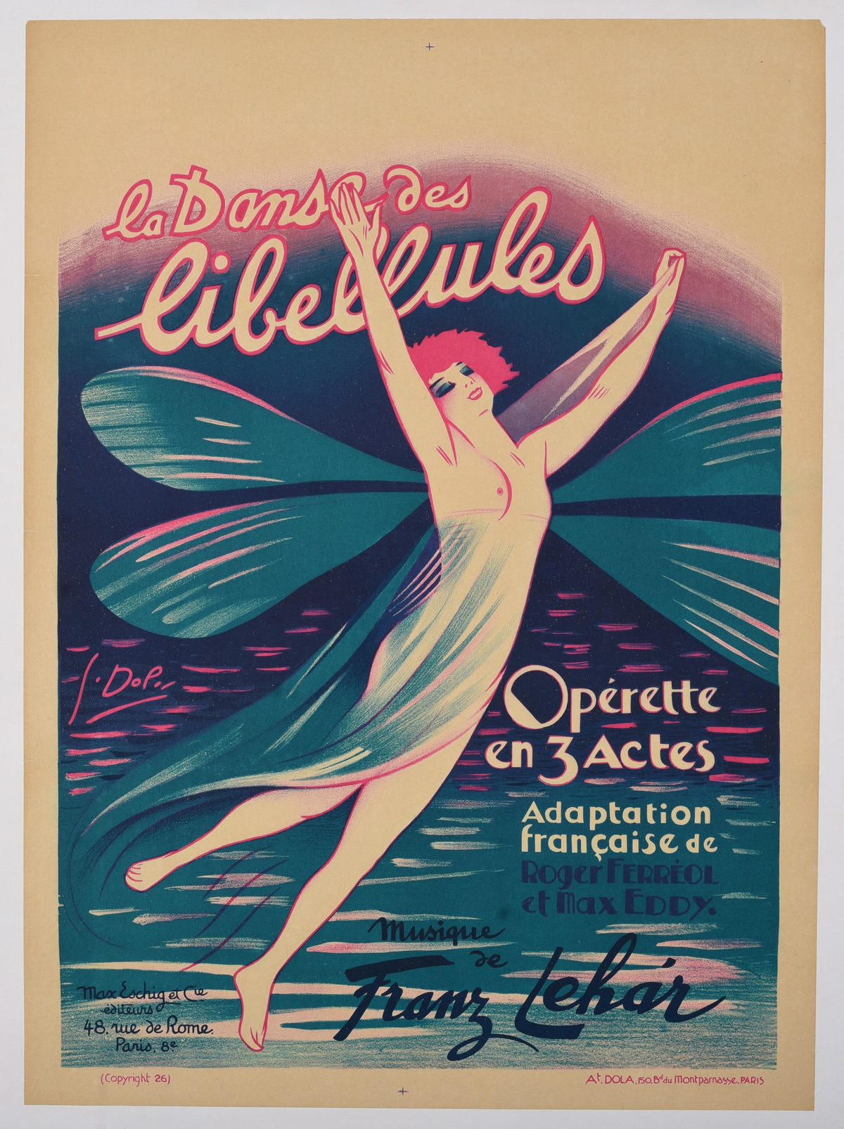 Dance of the Dragonflies - Authentic Vintage Poster
