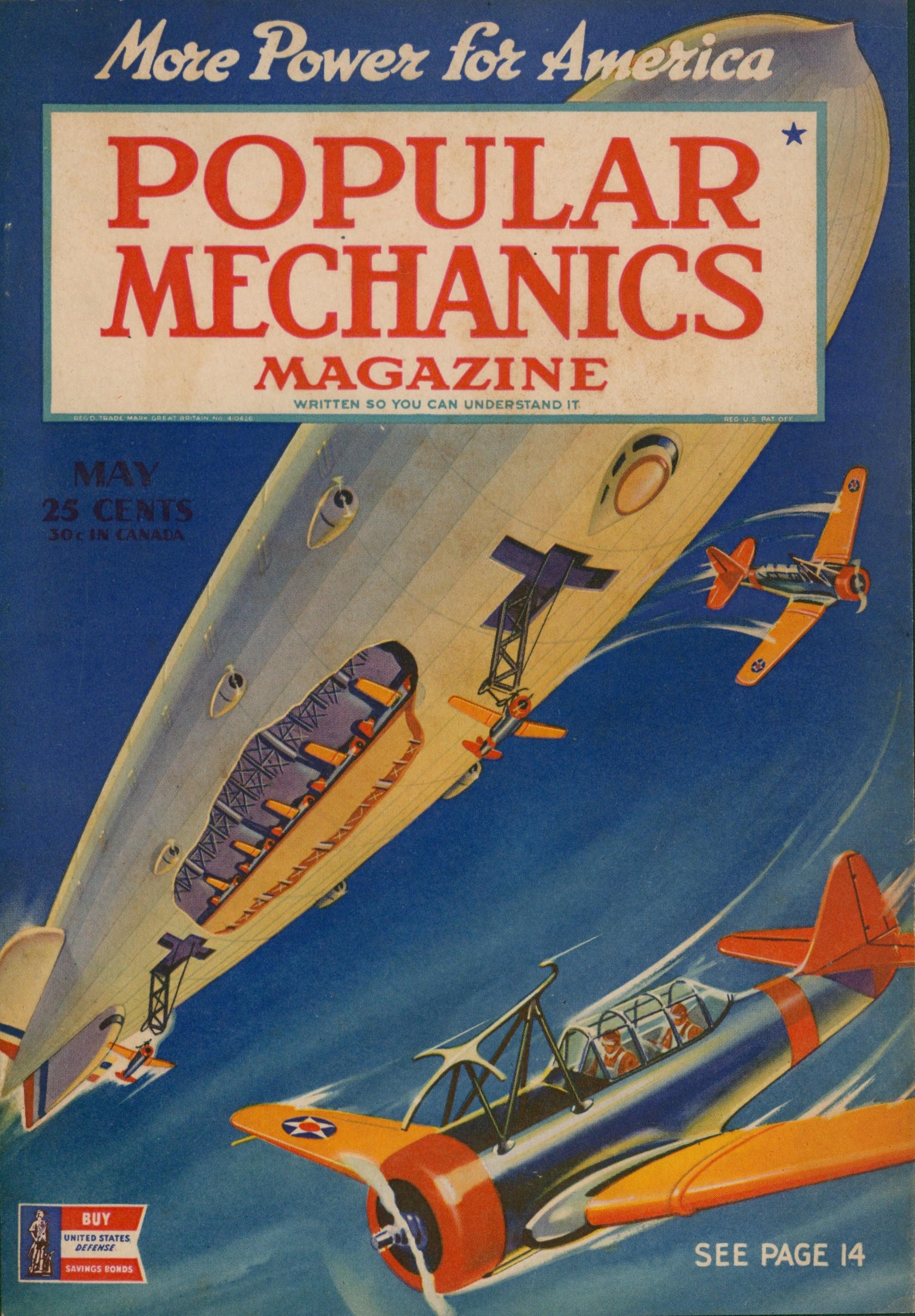 More Power for America- Popular Mechanics - Authentic Vintage Cover Art