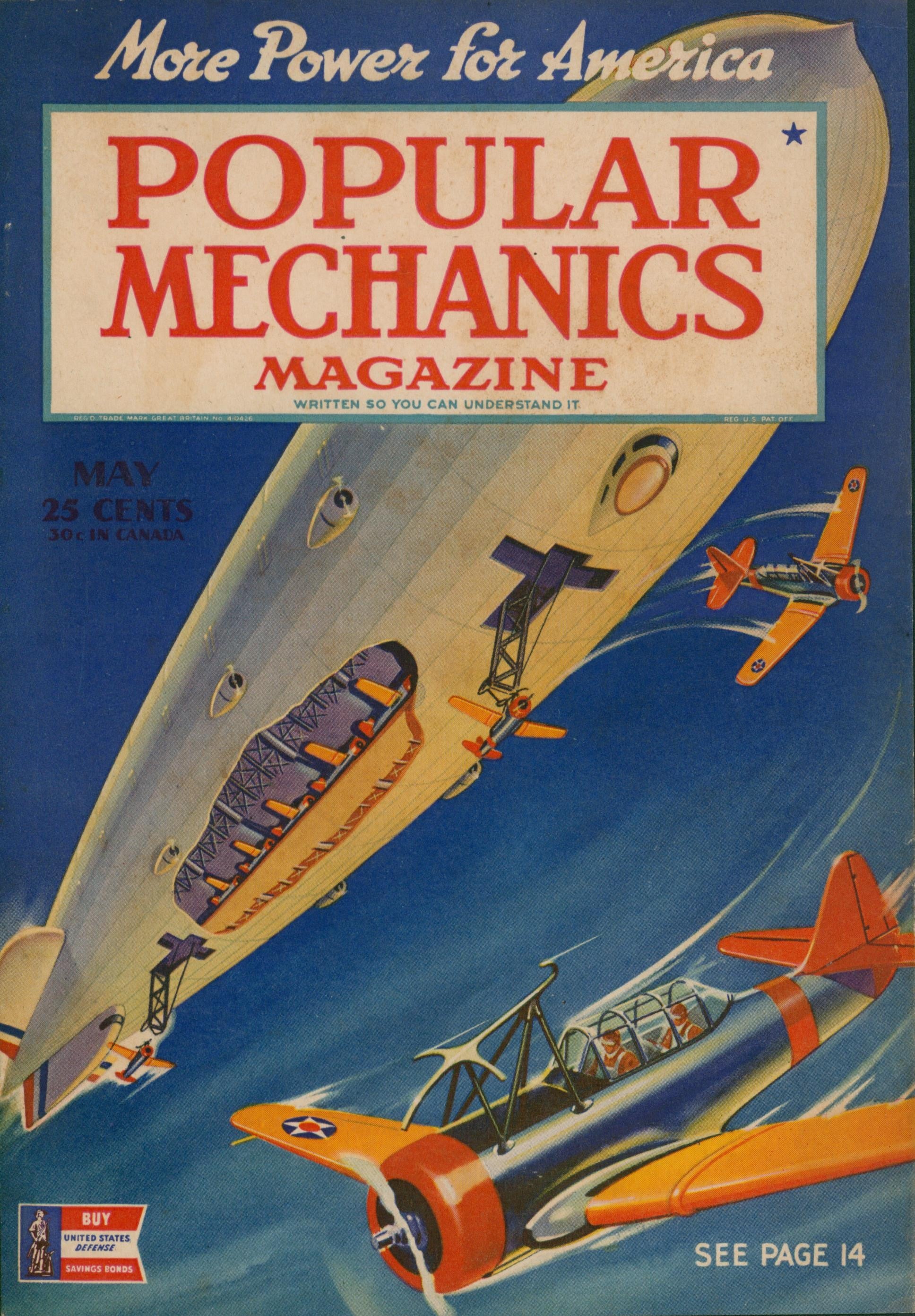 More Power for America- Popular Mechanics - Authentic Vintage Cover Art