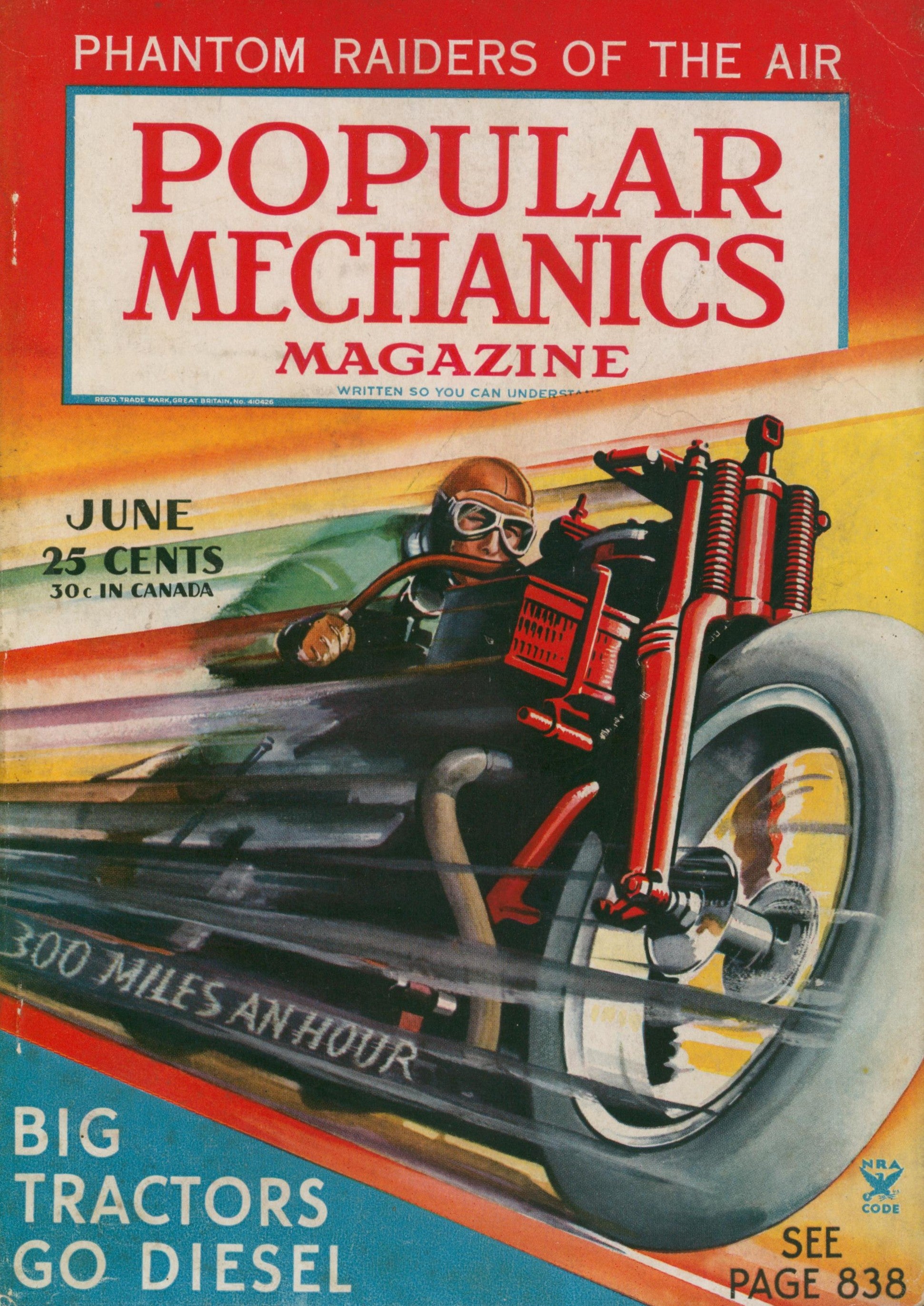 Phantom Raiders- Popular Mechanics - Authentic Vintage Cover Art