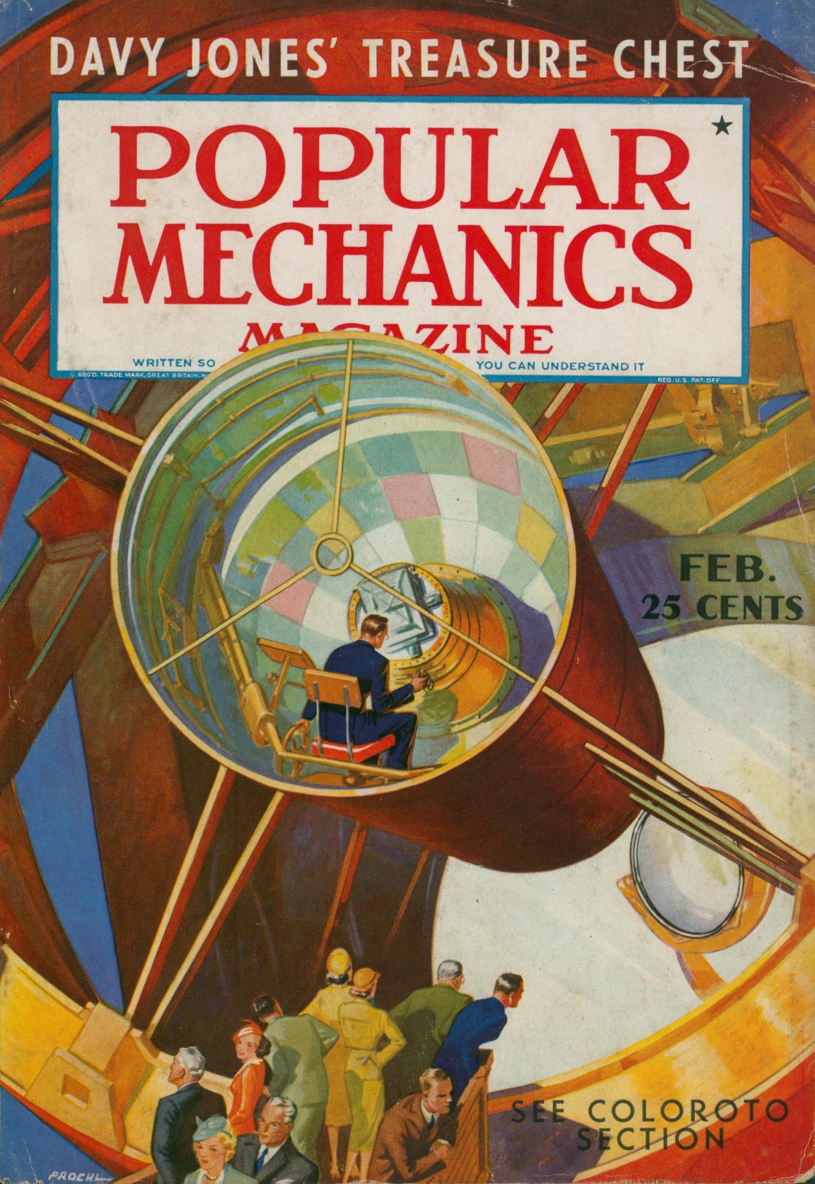 Cloud Capsule- Popular Mechanics - Authentic Vintage Cover Art