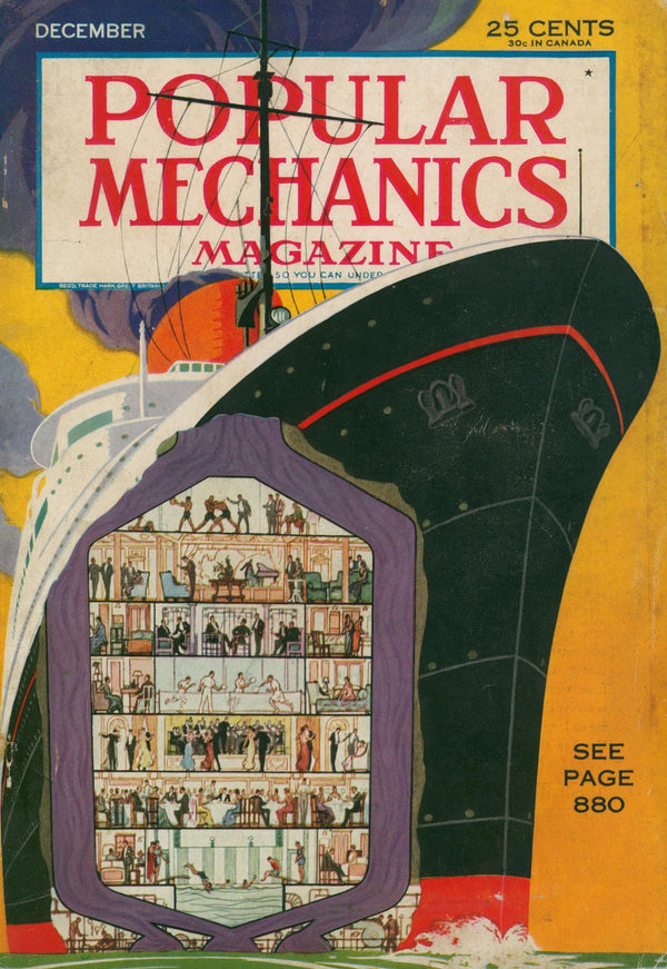 Floating City- Popular Mechanics - Authentic Vintage Cover Art