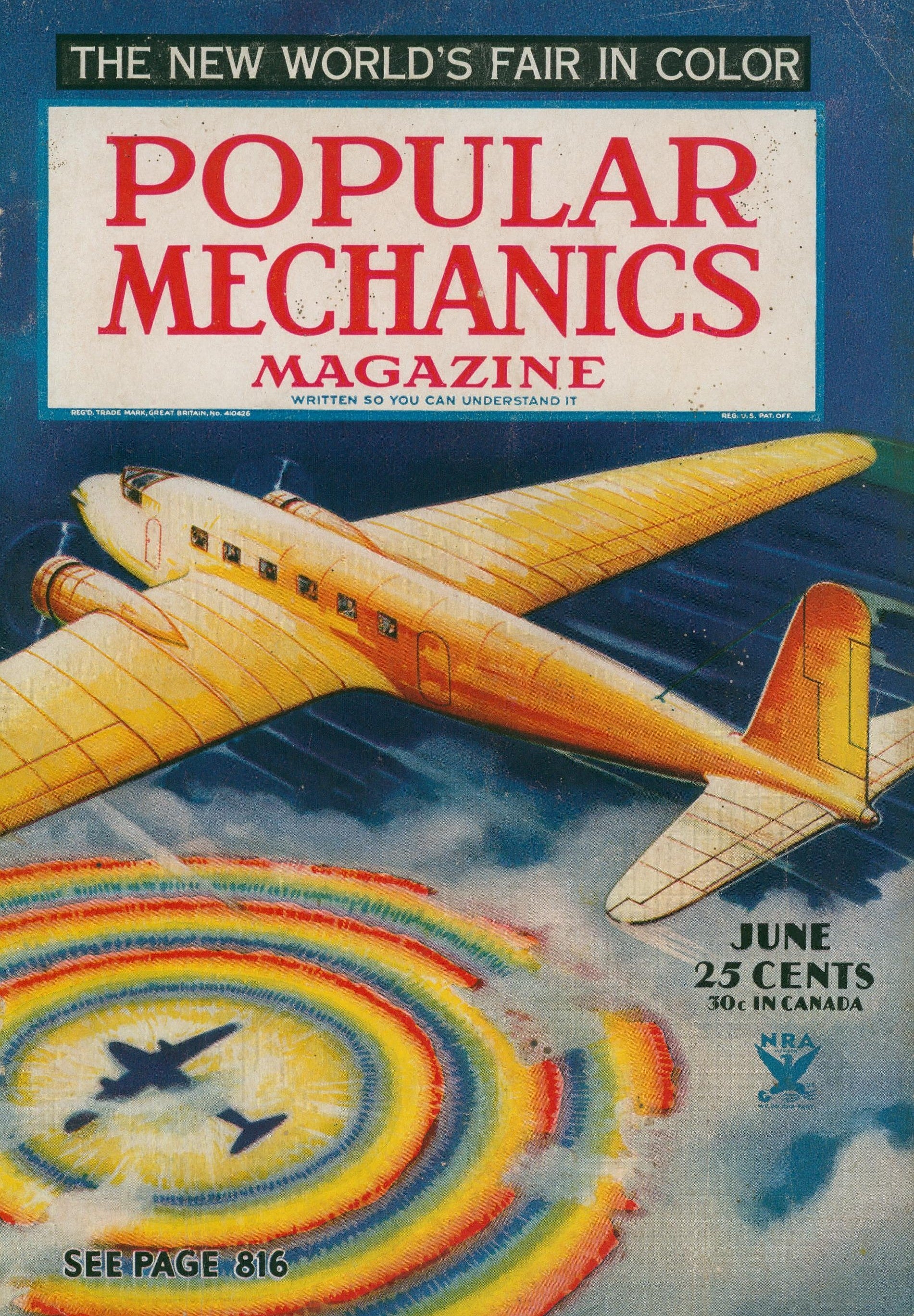 World Fair in Color- Popular Mechanics - Authentic Vintage Cover Art