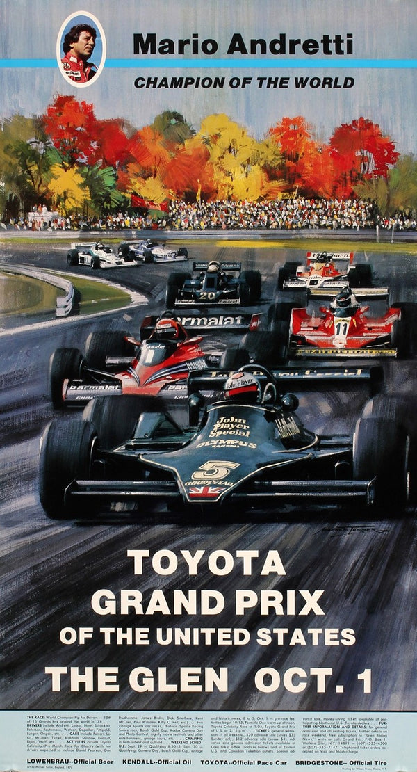 Grand Prix of the USA, Toyota - Authentic Vintage Poster