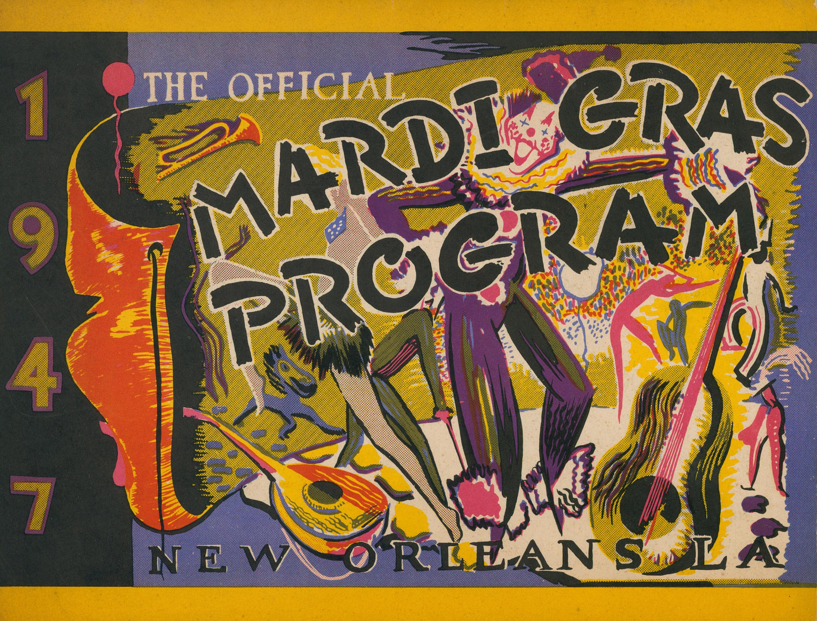 Mardi Gras Program - Authentic Vintage Magazine/Book