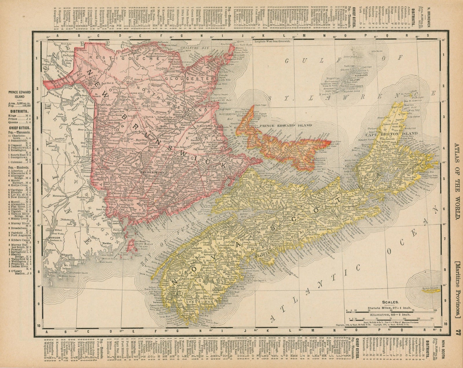 Maritime Province- Atlas of the World - Authentic Vintage Map