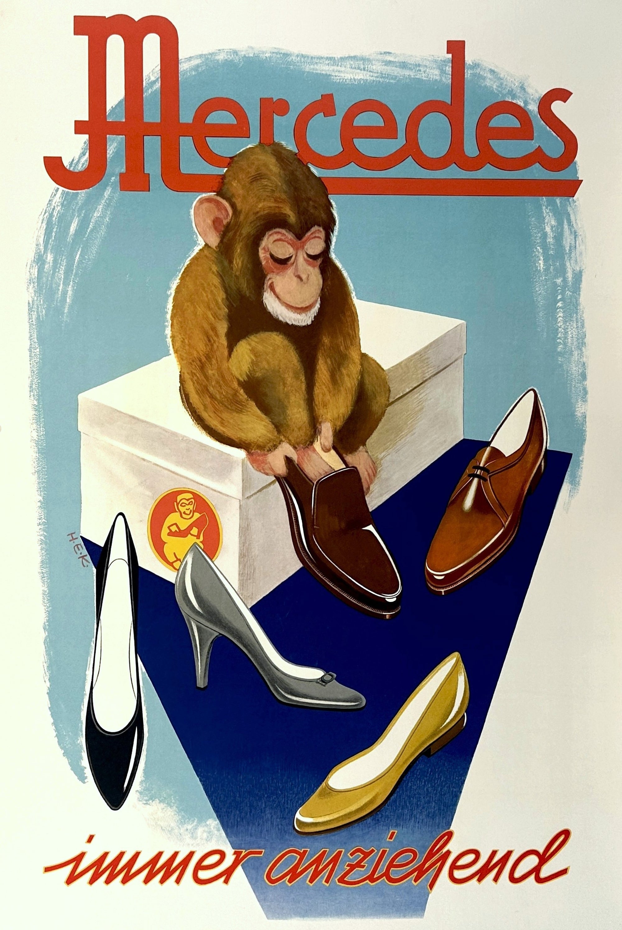 Mercedes immer anziehend - Authentic Vintage Poster