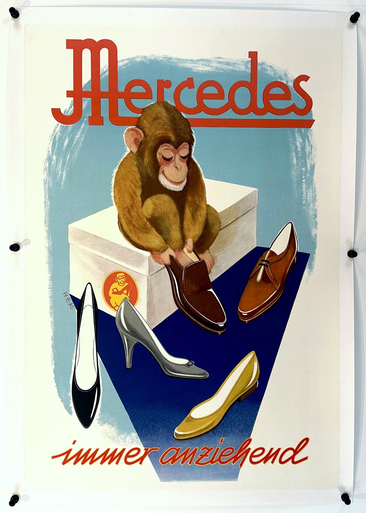 Mercedes immer anziehend - Authentic Vintage Poster