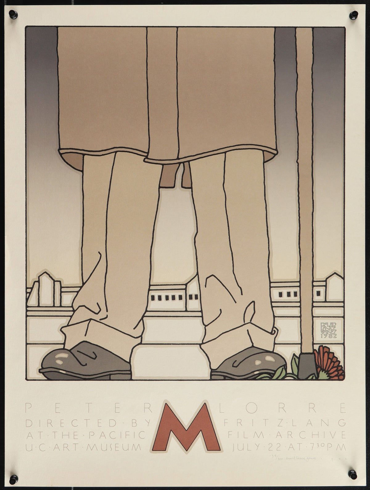 M- Fritz Lang, Signed #194/300 - Authentic Vintage Poster