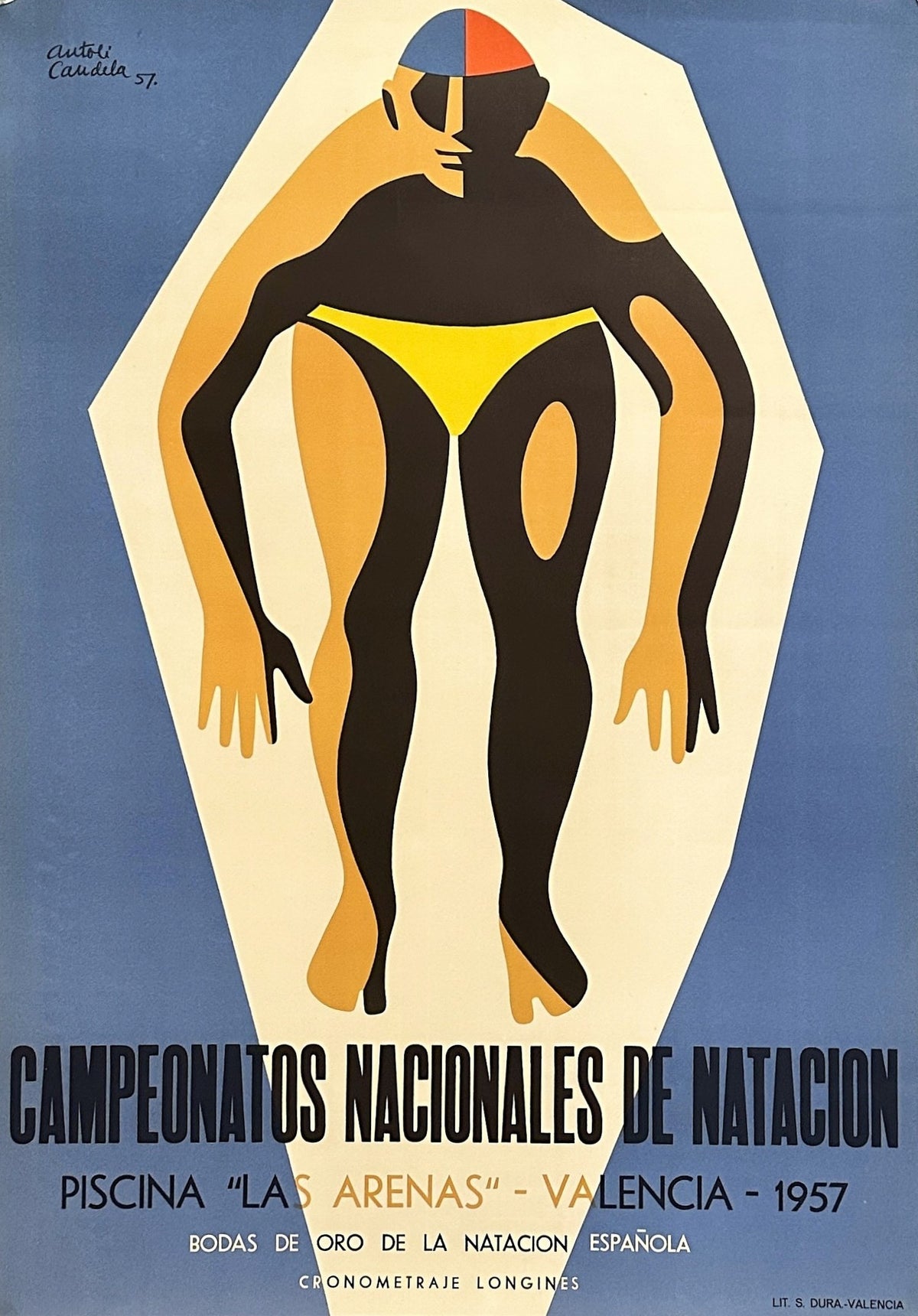 National Swimming Championship, Valencia - Authentic Vintage Poster