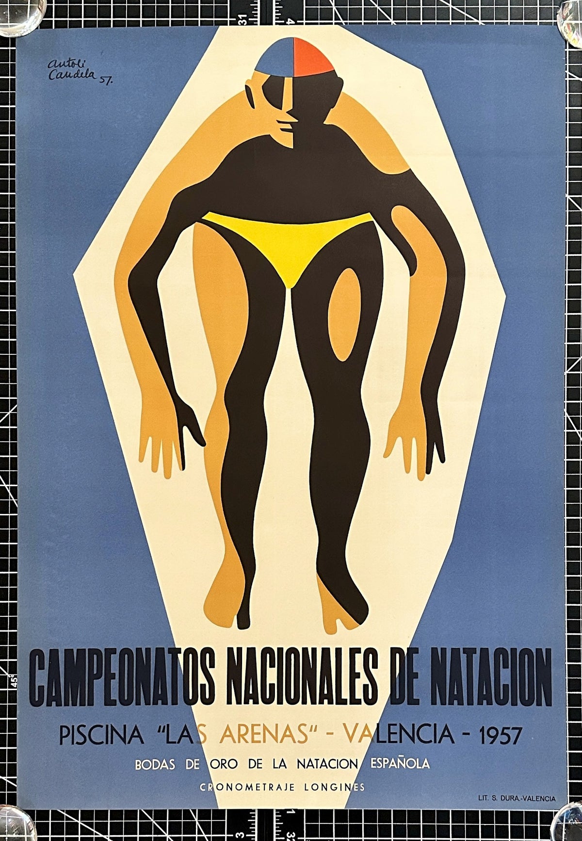 National Swimming Championship, Valencia - Authentic Vintage Poster