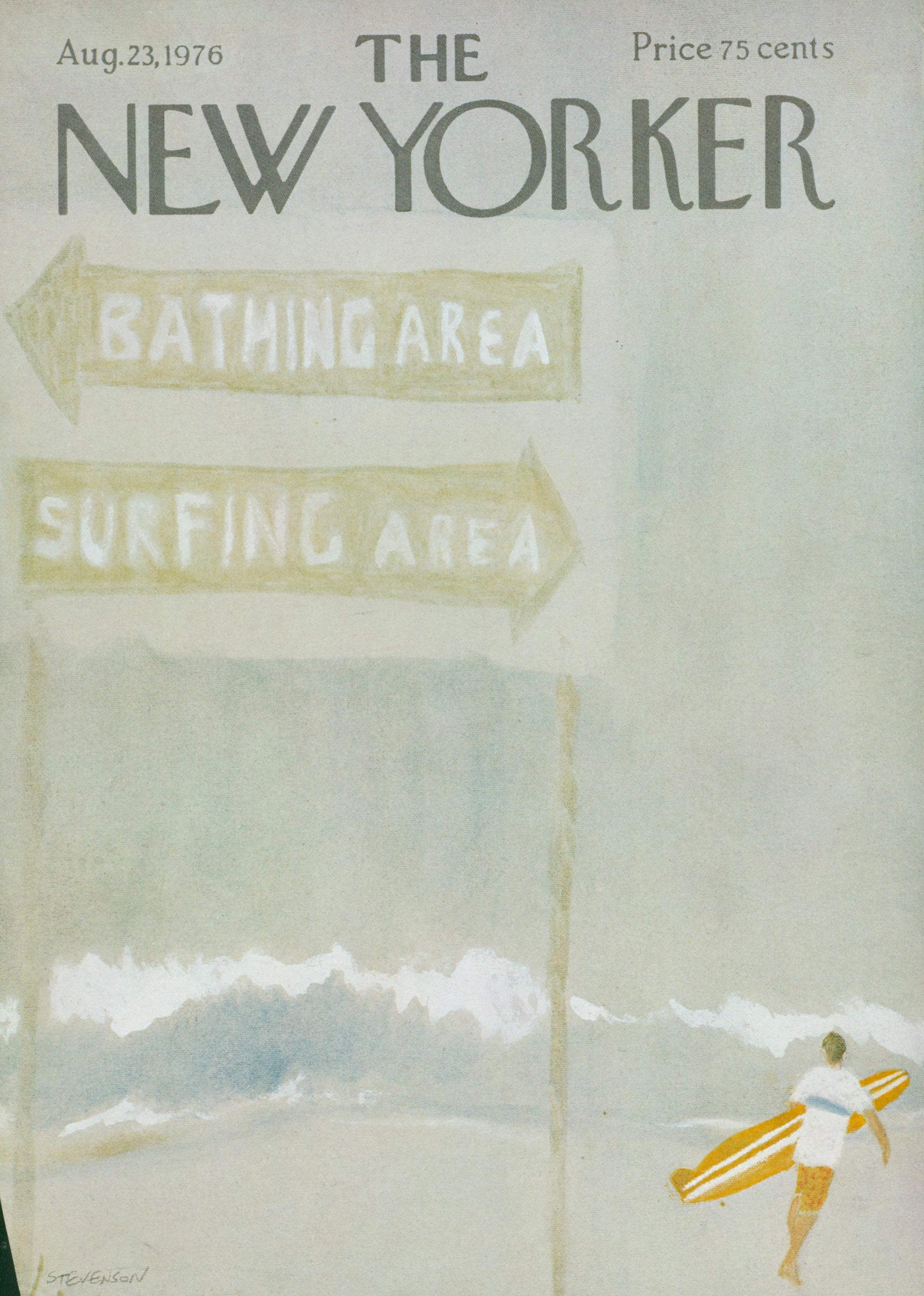Gone Surfing- The New Yorker - Authentic Vintage Cover Art