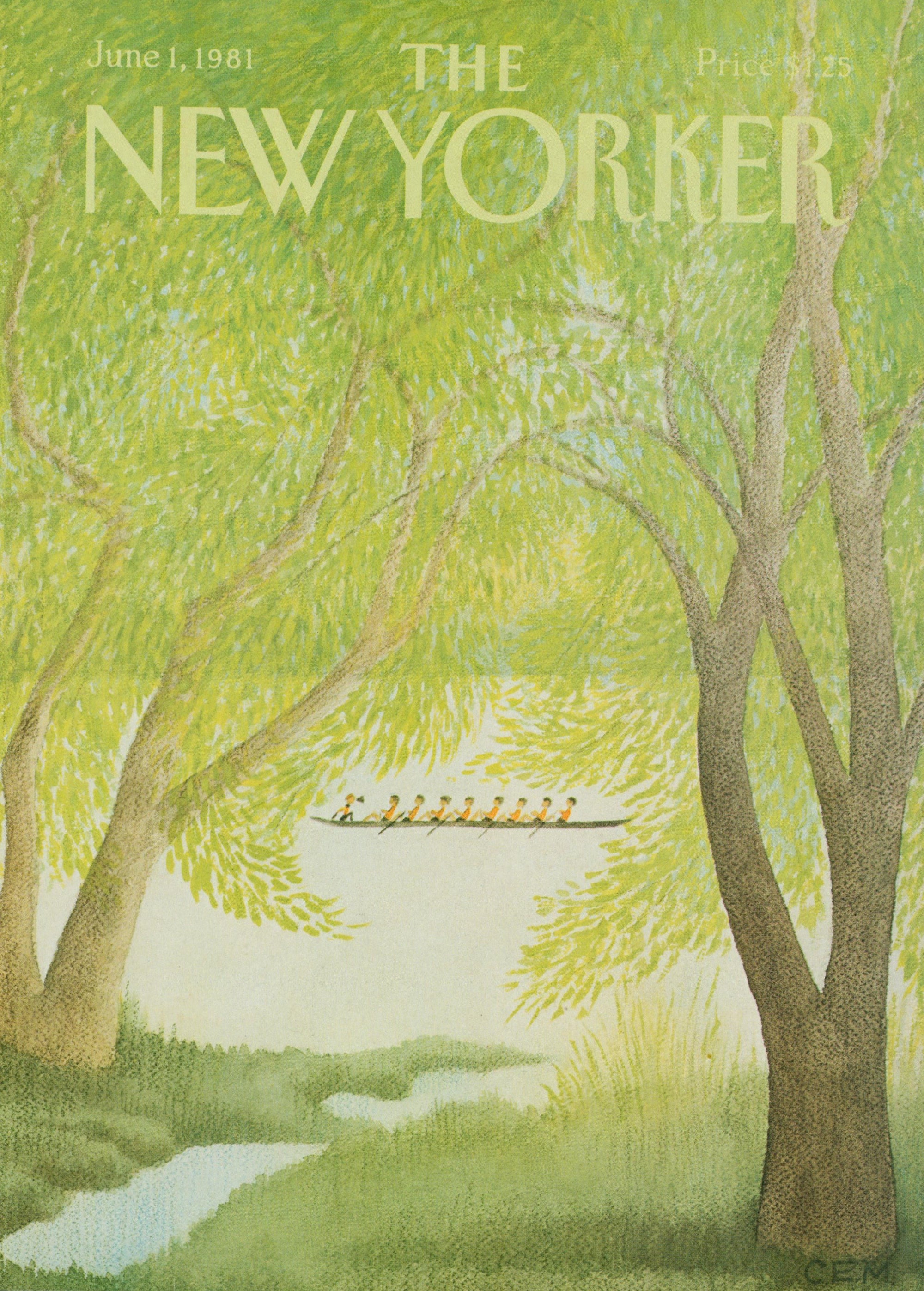 Ready to Row- The New Yorker - Authentic Vintage Cover Art