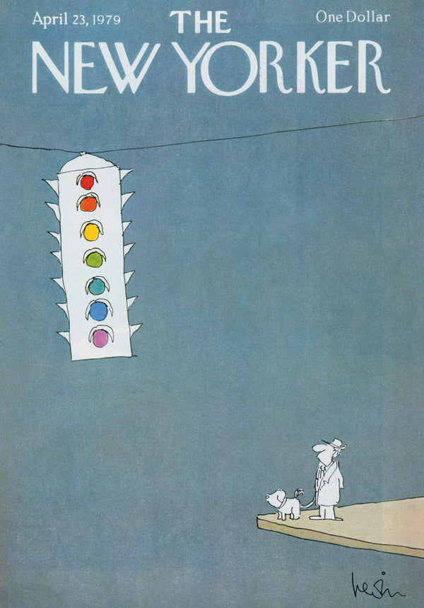 Dog Crossing- The New Yorker - Authentic Vintage Cover Art