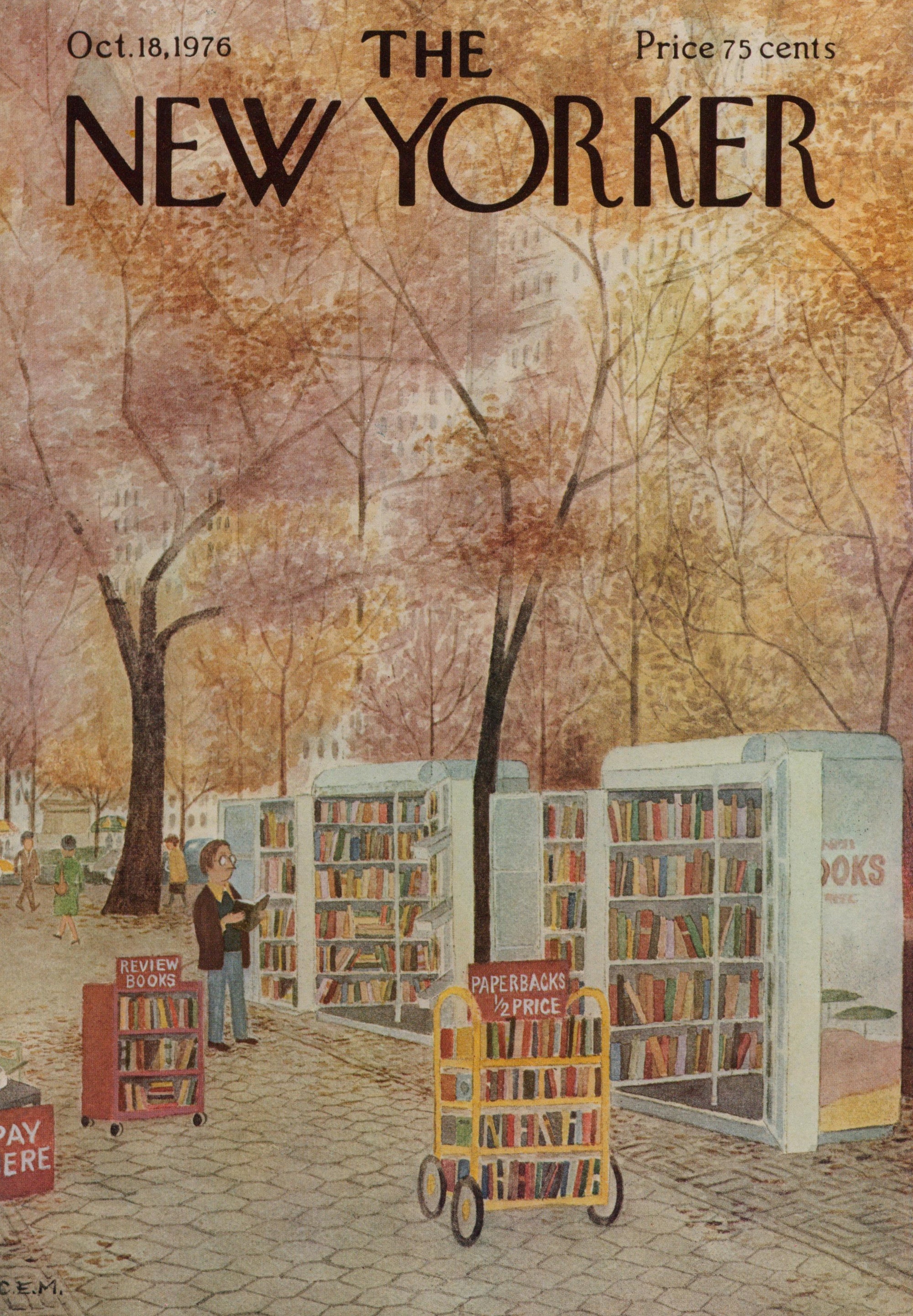 Book Fair- The New Yorker - Authentic Vintage Cover Art