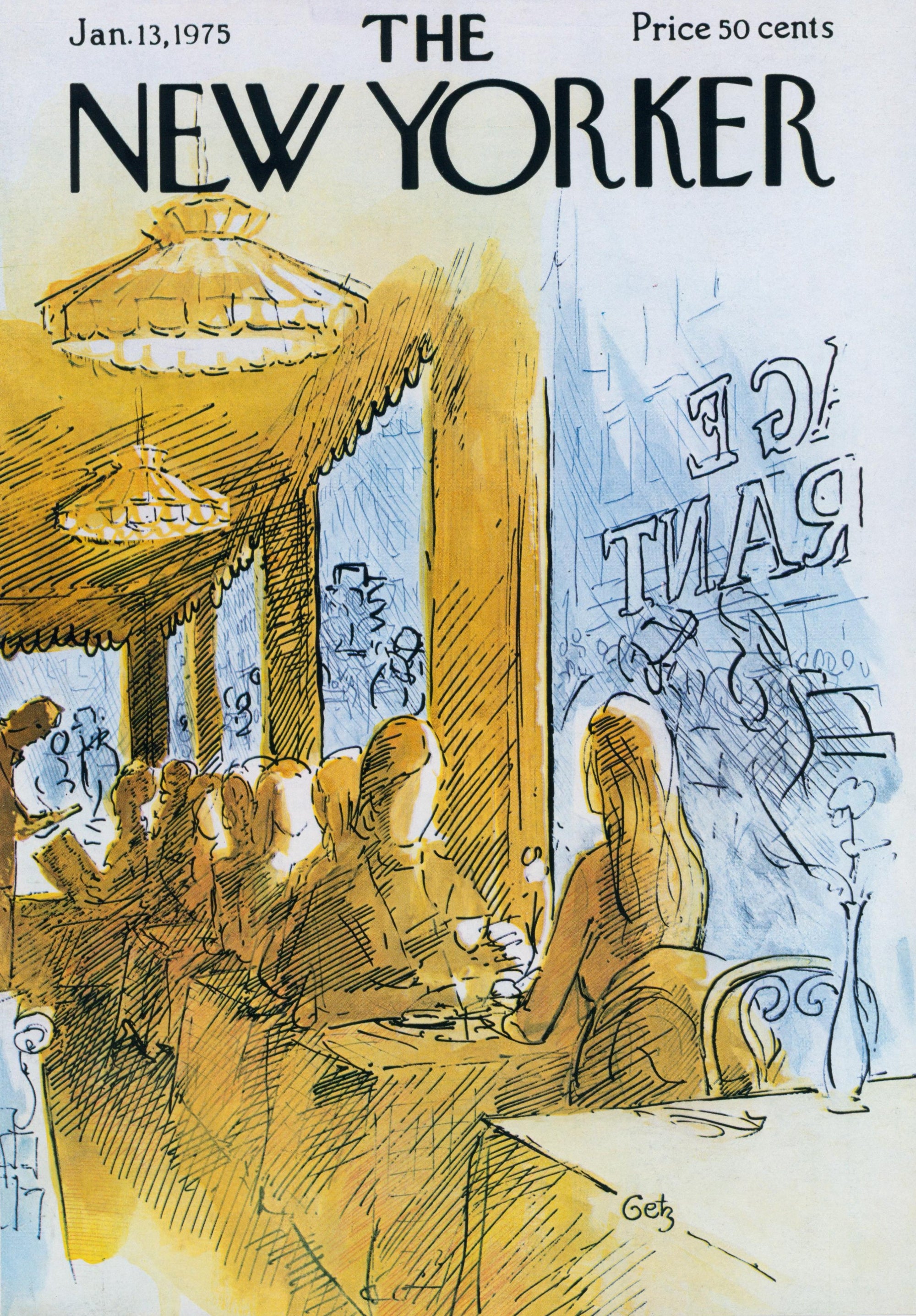 Afternoon Coffee- The New Yorker - Authentic Vintage Cover Art