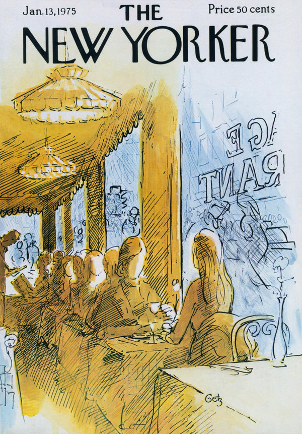 Afternoon Coffee- The New Yorker - Authentic Vintage Cover Art